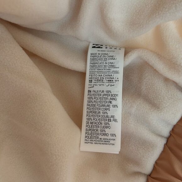 NWT Billabong Lost Trails Jacket Small White Cap - Picture 9 of 9
